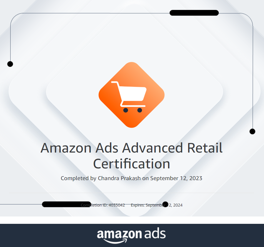 Amazon Ads Advanced Retail Certification highonrank