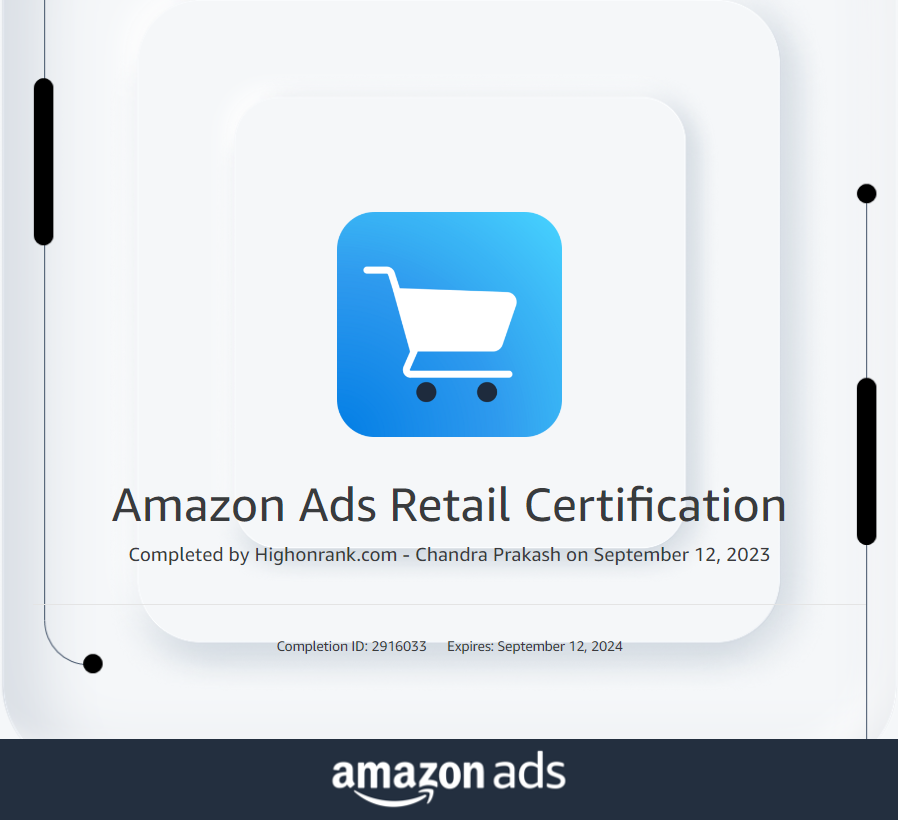 Amazon Ads Retail Certification highonrank