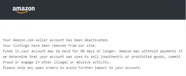 amazon account suspension appeal