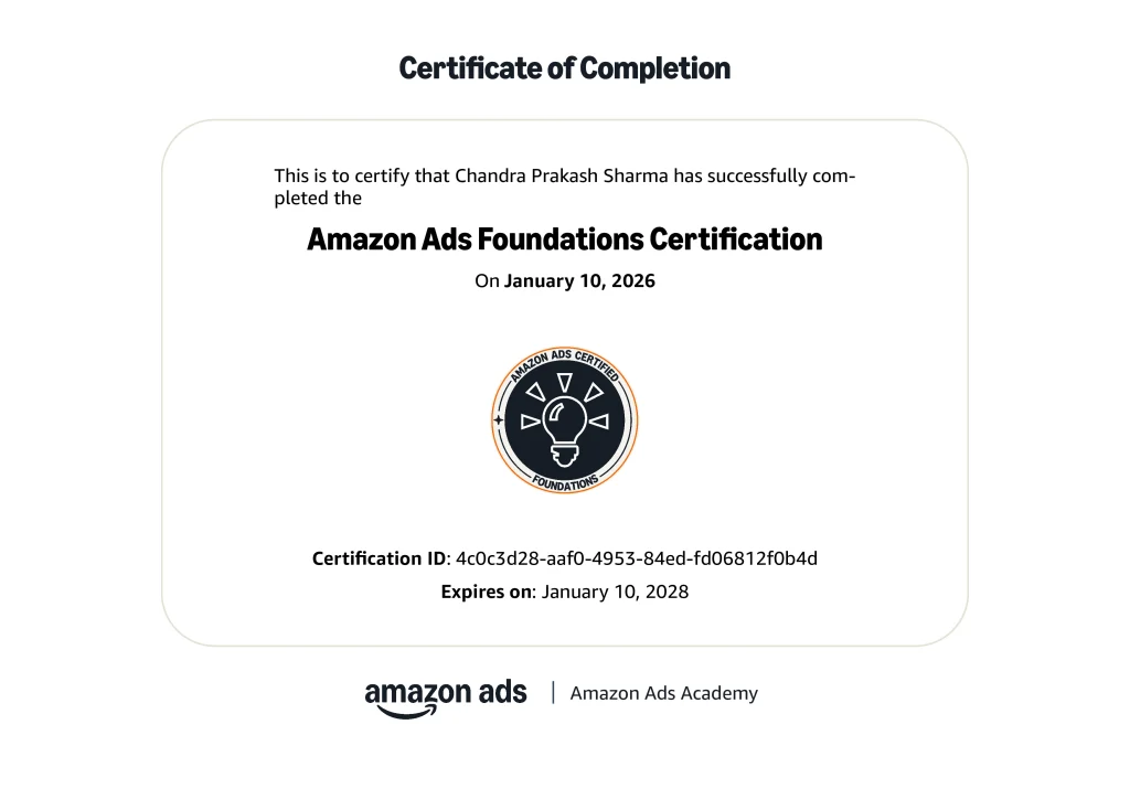 amazon ads foundations certification – amazon certified agency