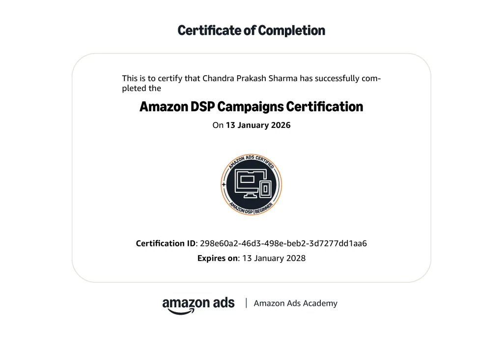 amazon dsp campaigns certification – amazon certified agency