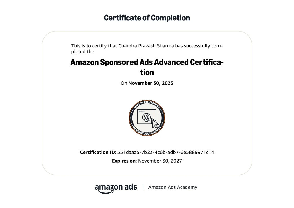 amazon sponsored ads advanced certification – amazon certified agency