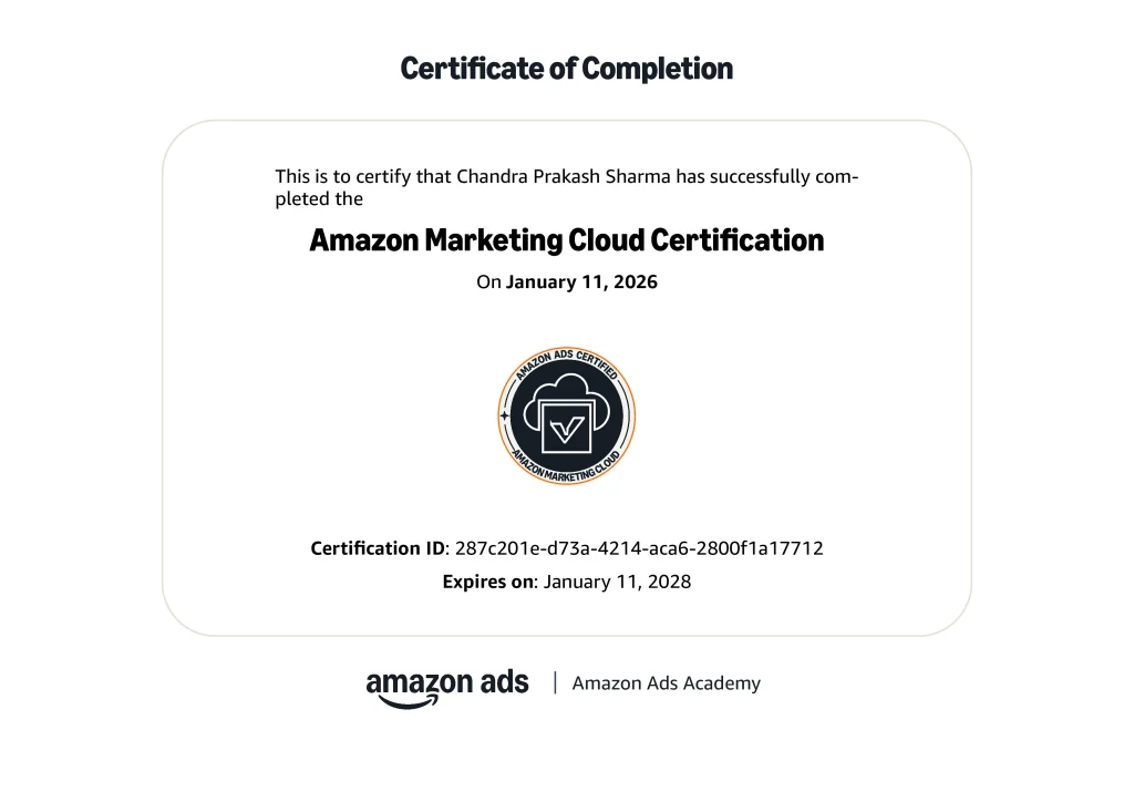 amazon marketing cloud certification– highonrank amazon certified agency