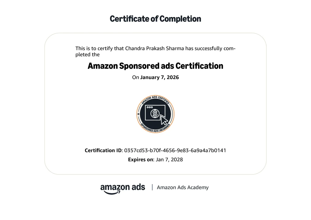 amazon sponsored ads certification– highonrank amazon certified agency
